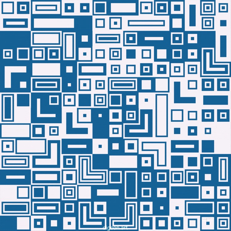 Blue White Tableau