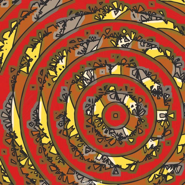 Fractured Red Circles