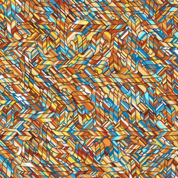 Orange And Blue Stripes