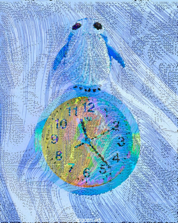 Porg On A Clock