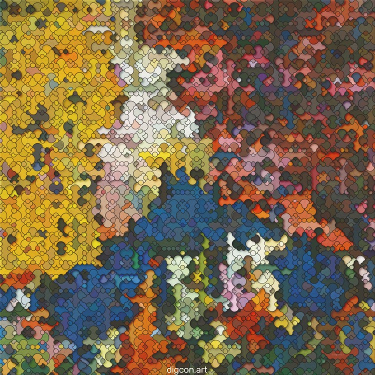 Riff On Kandinsky Blue Mountain