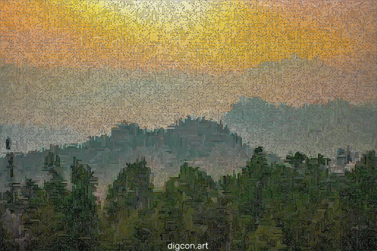 Sunset In The Mountains