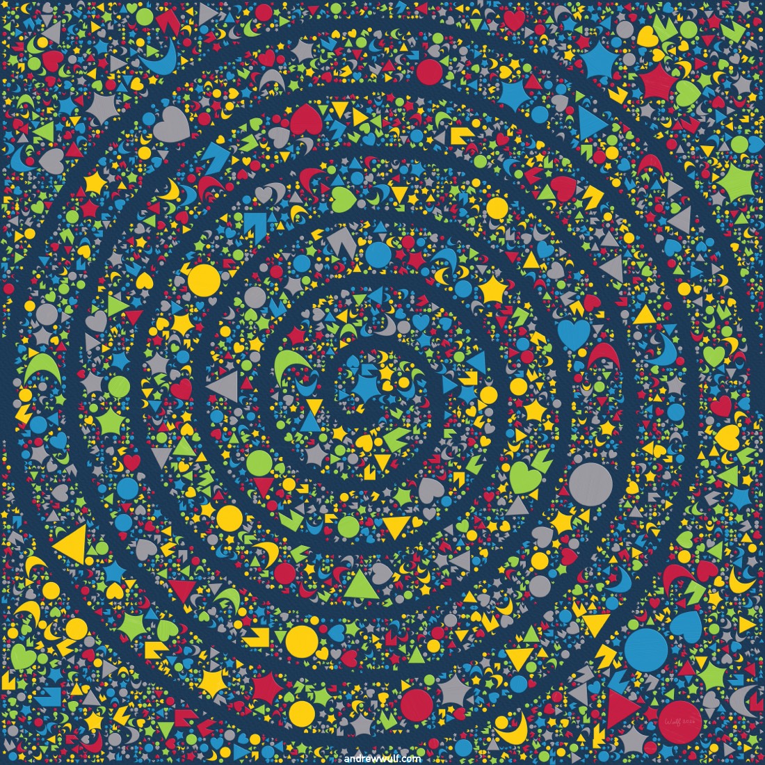 Artwork named: A Spiral Of Shapes