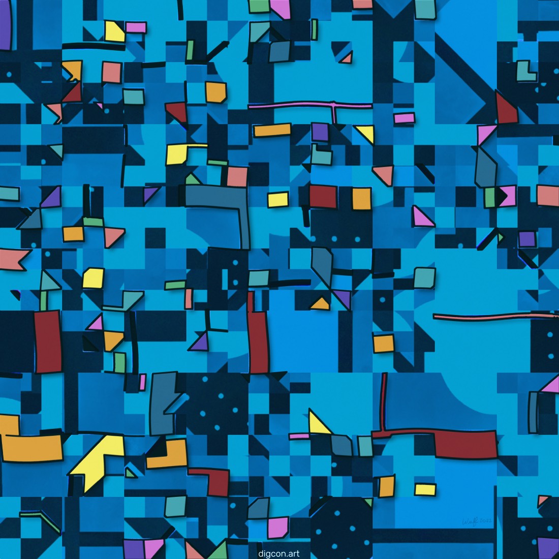 Artwork named: Blue And Colors