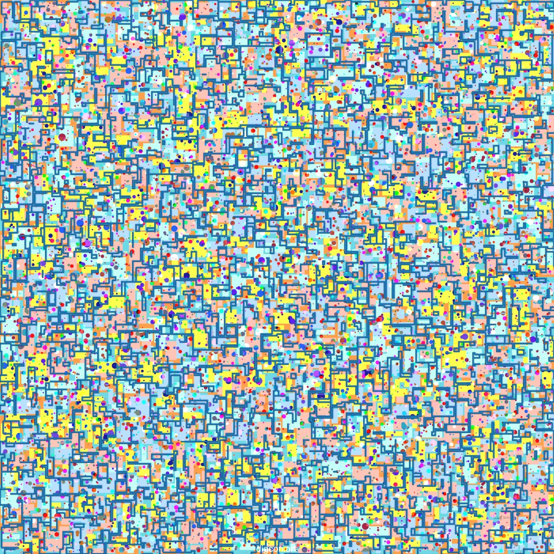 Artwork named: Boxes and Dots #2