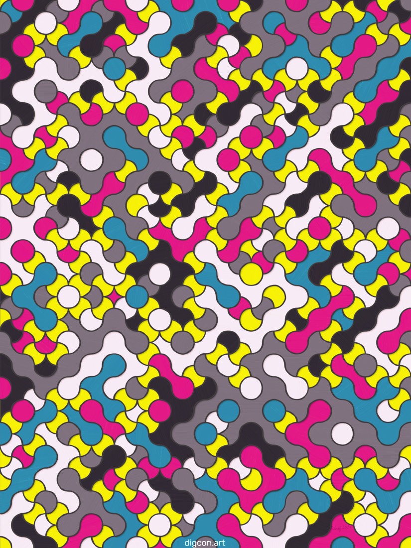 Artwork named: Bubbles In Six Colors