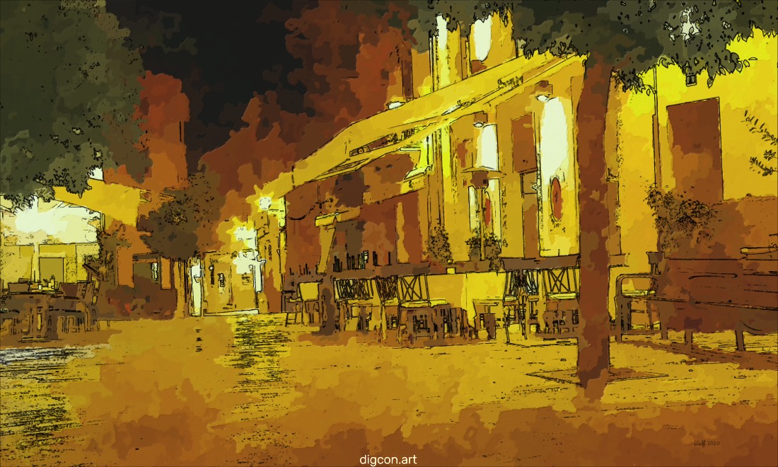 Artwork named: Cafe At Night