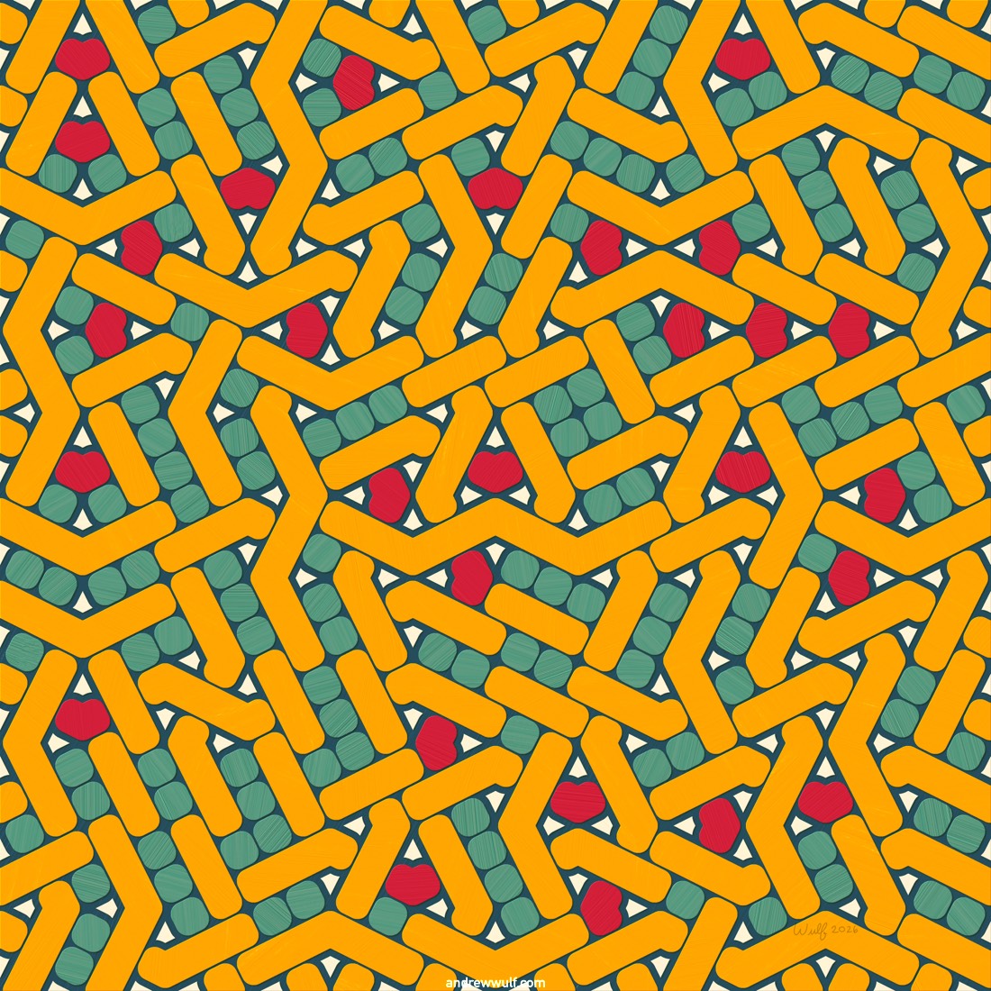 Artwork named: Carrots Peas Hearts Arrowheads
