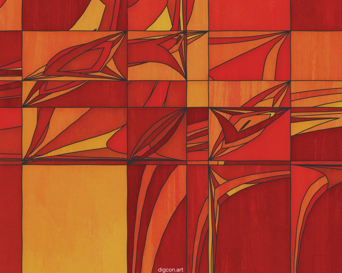 Artwork named: Compartments Of Various Curves