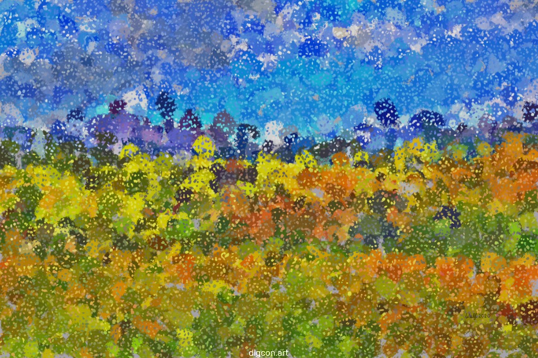 Artwork named: Fields And Mountains
