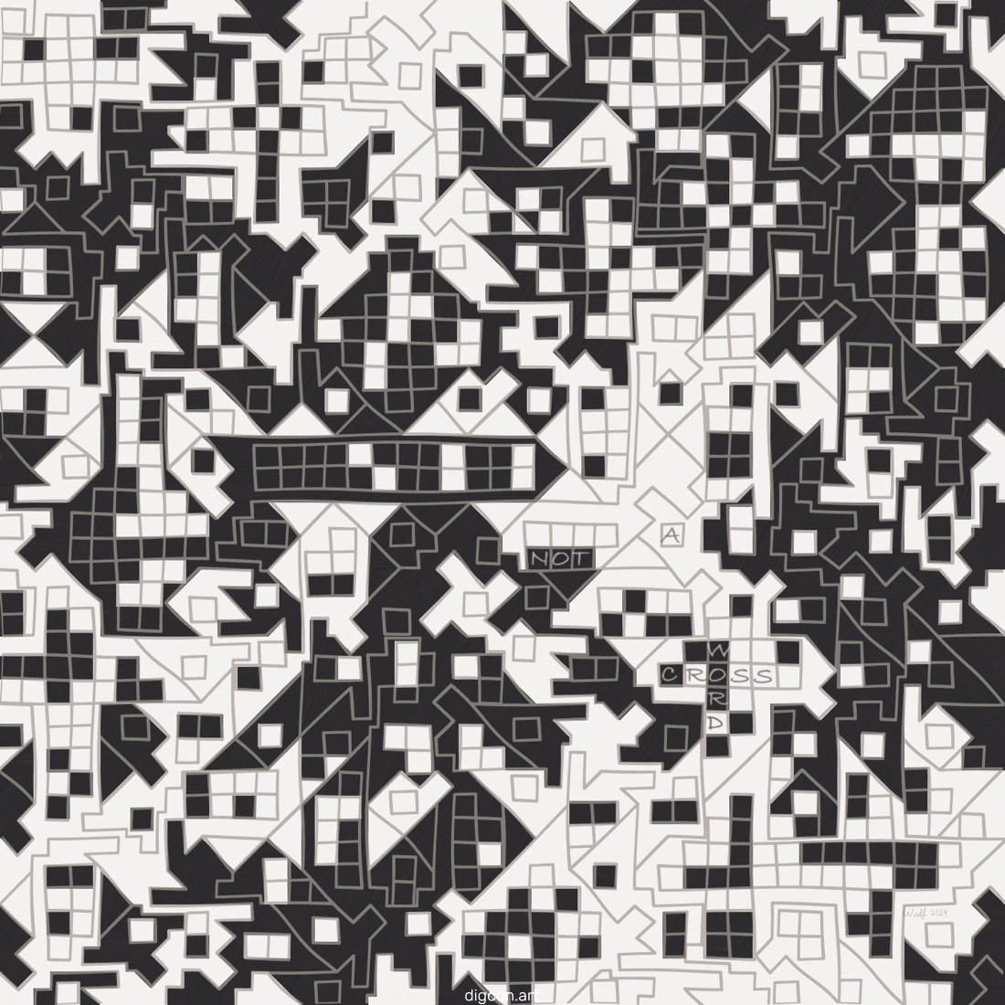 Artwork named: Not A Cross Word