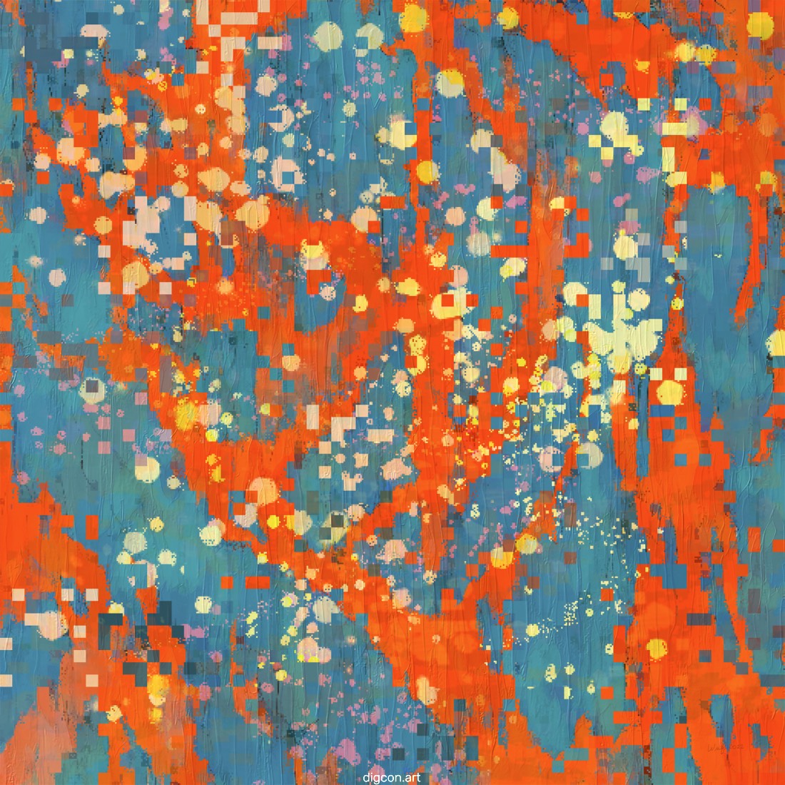 Artwork named: Orange And Blue