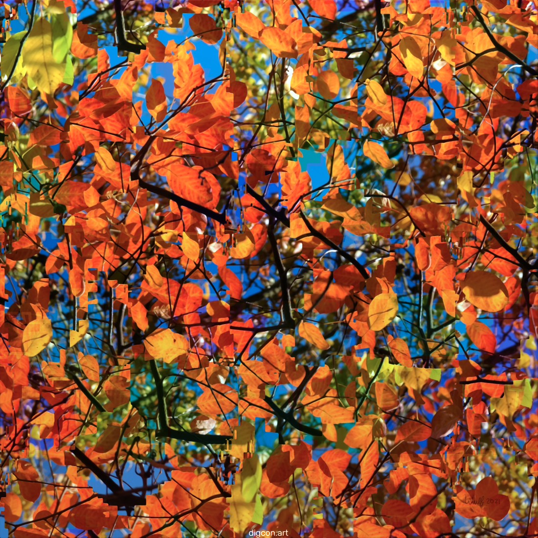 Artwork named: Orange Leaves