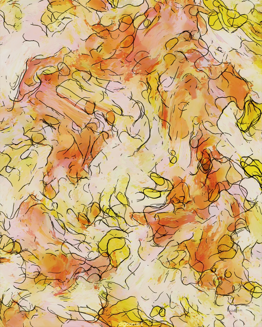 Artwork named: Orange Waves