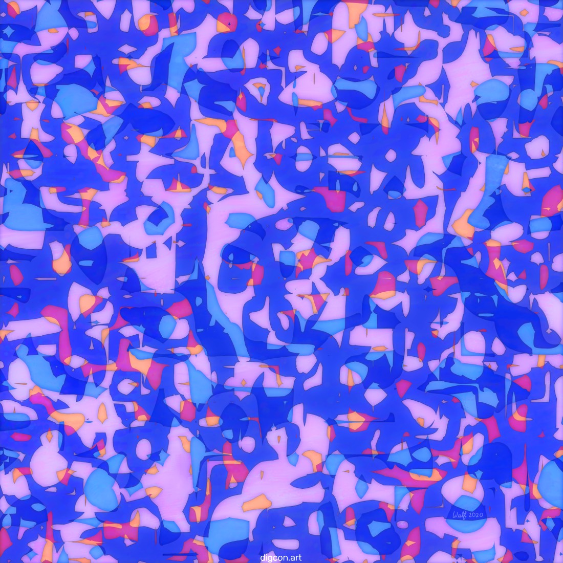 Artwork named: Pieces In The Blue Family