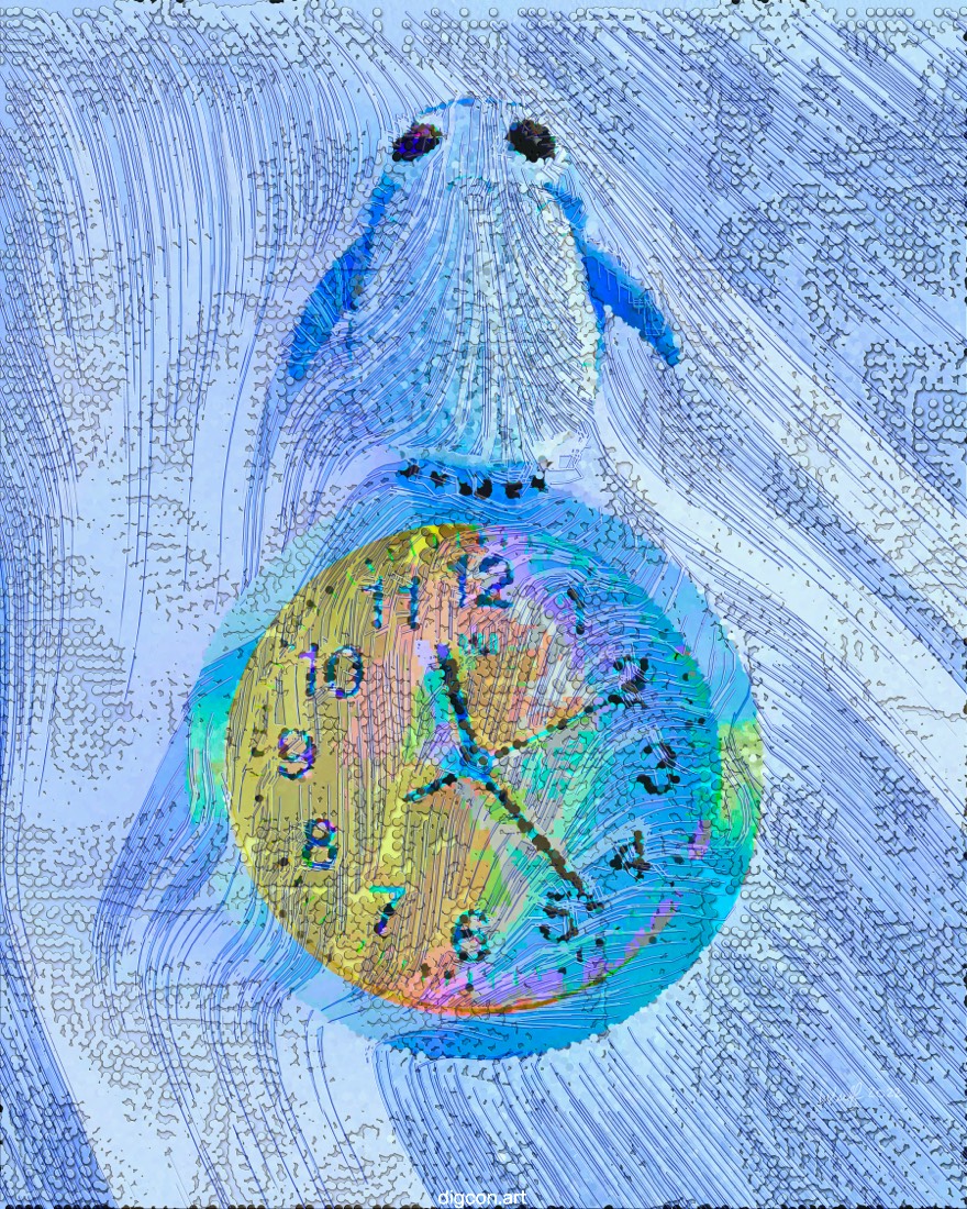 Artwork named: Porg On A Clock