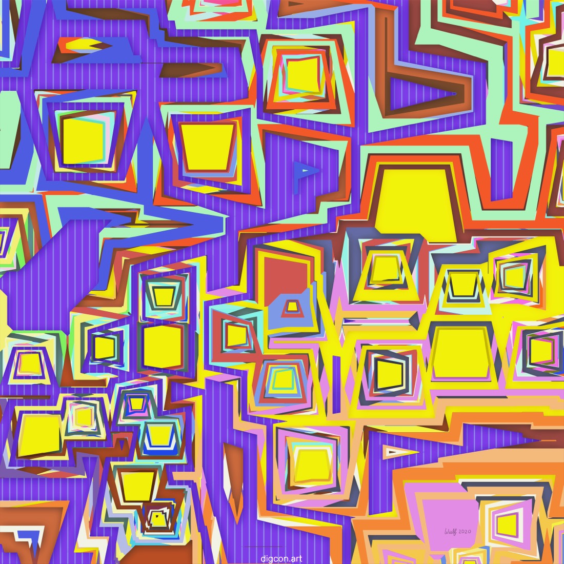 Artwork named: Purple Yellow