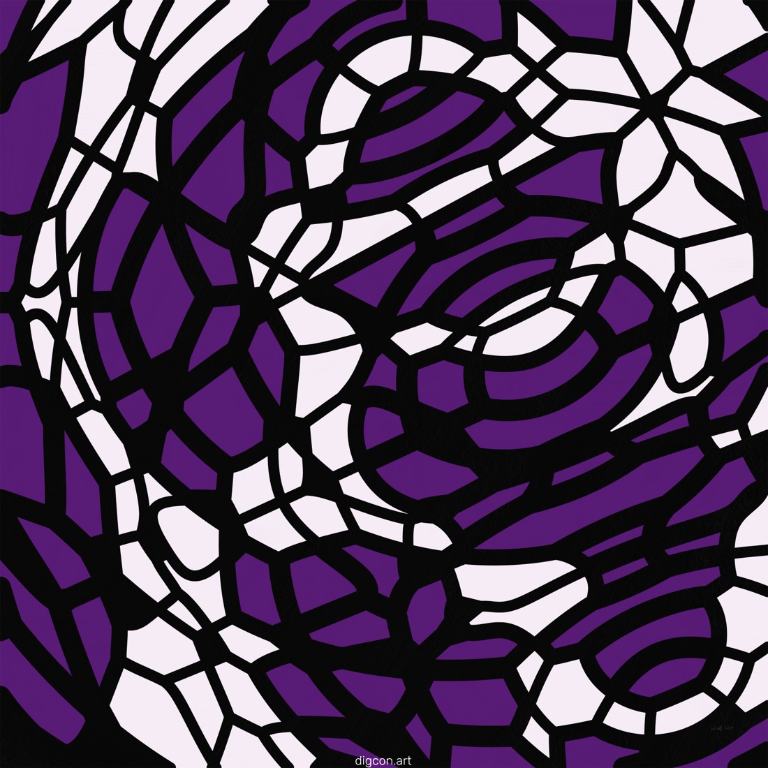 Artwork named: Purple-White