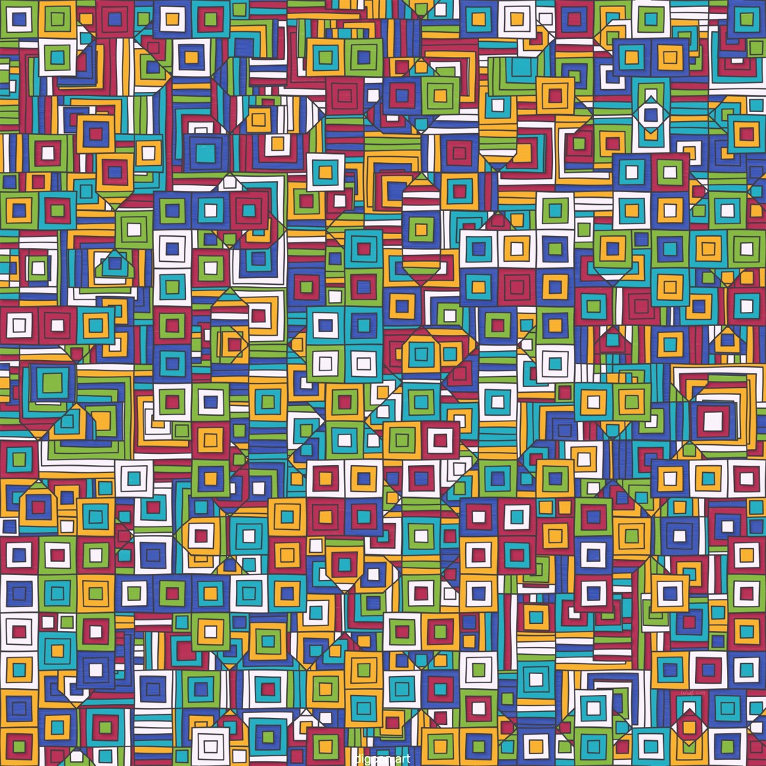 Artwork named: Rainbow Squares