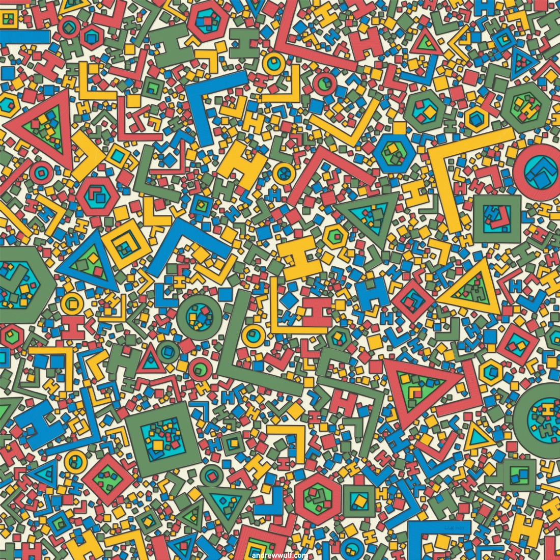 Artwork named: Raining Geometry