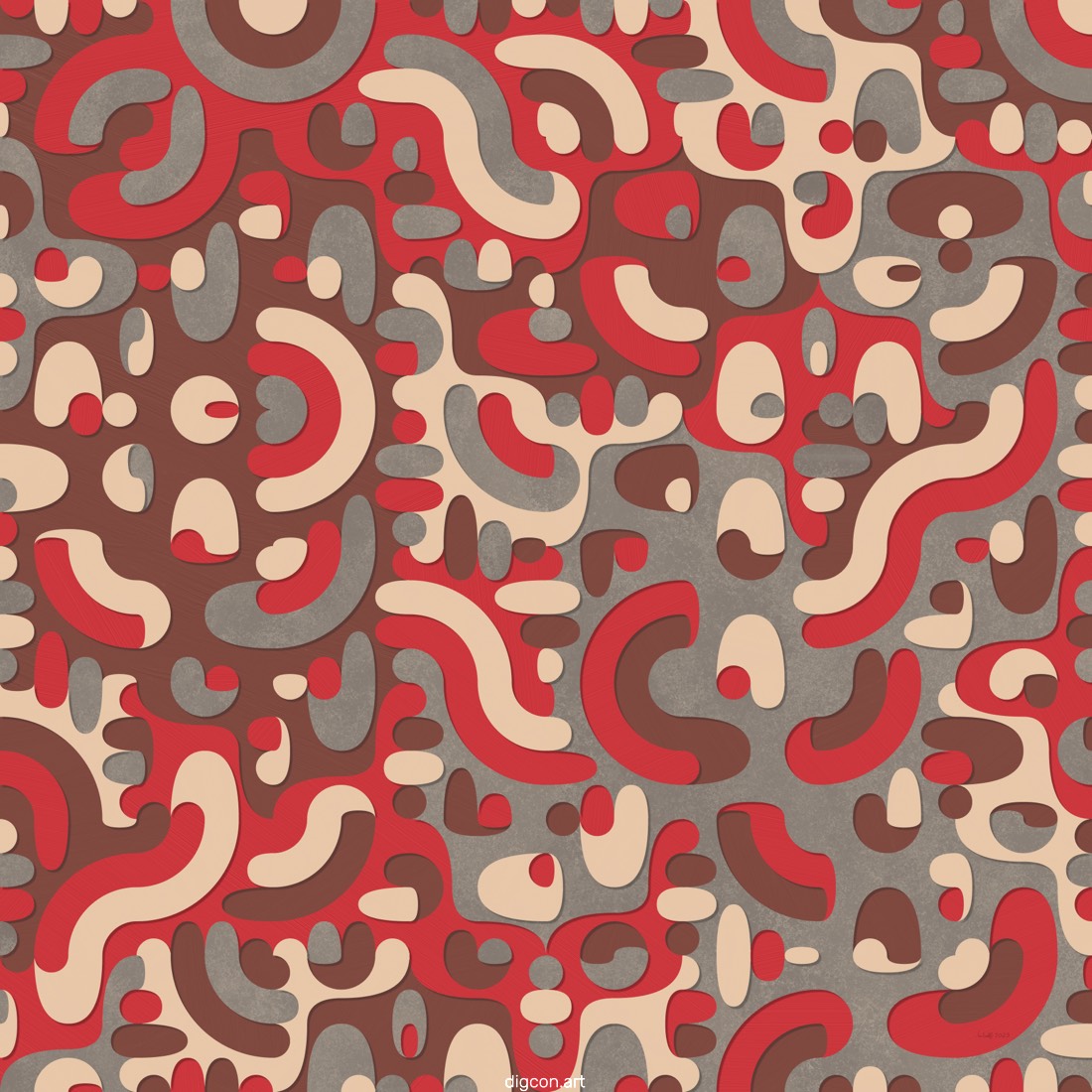 Artwork named: Red And Brown