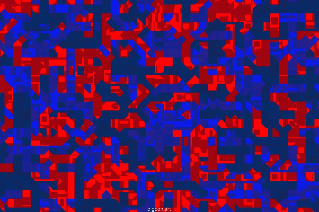 Artwork named: Red Blue Duality