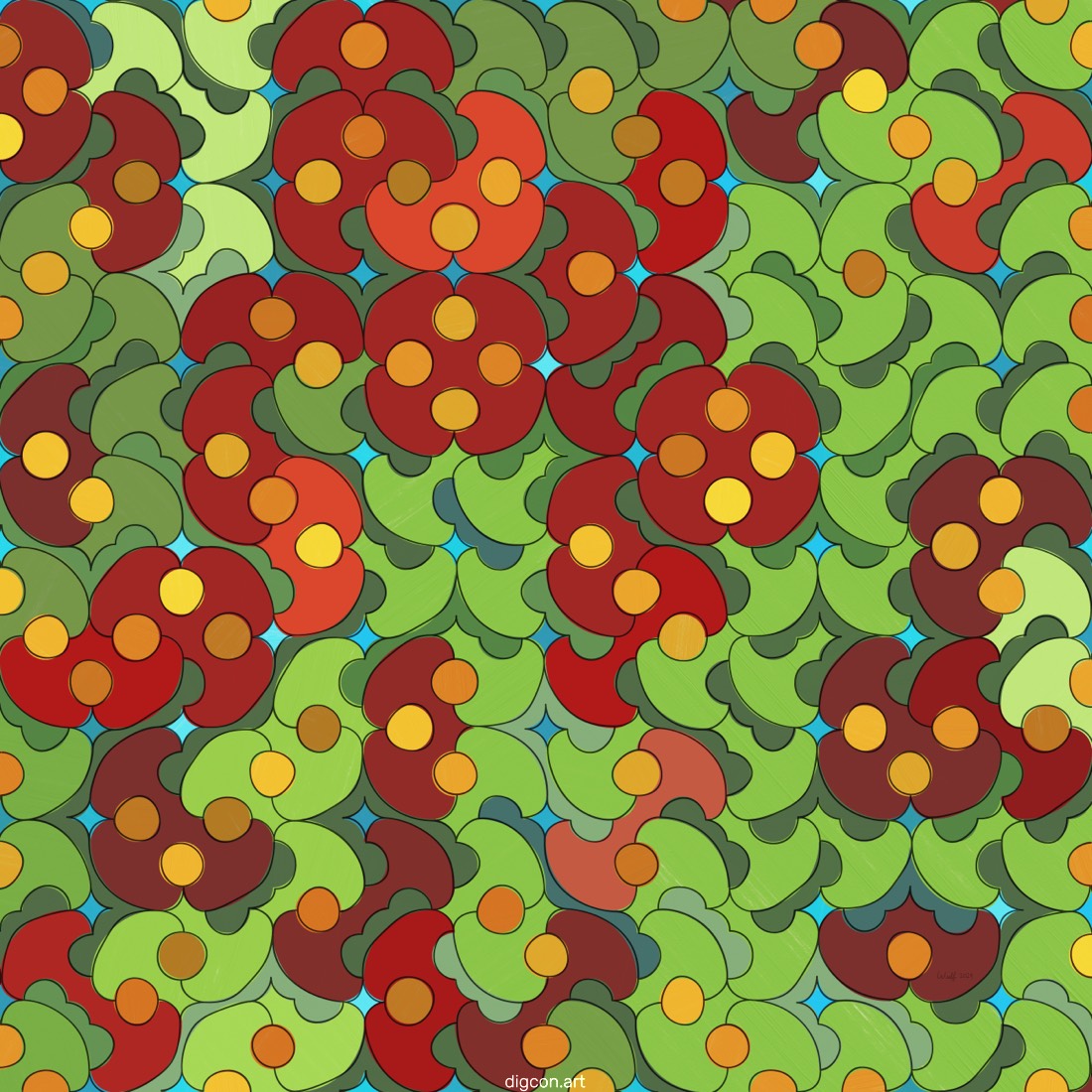 Artwork named: Red Flowers