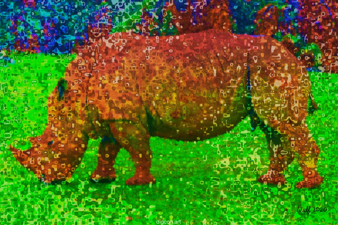 Artwork named: Red Rhino