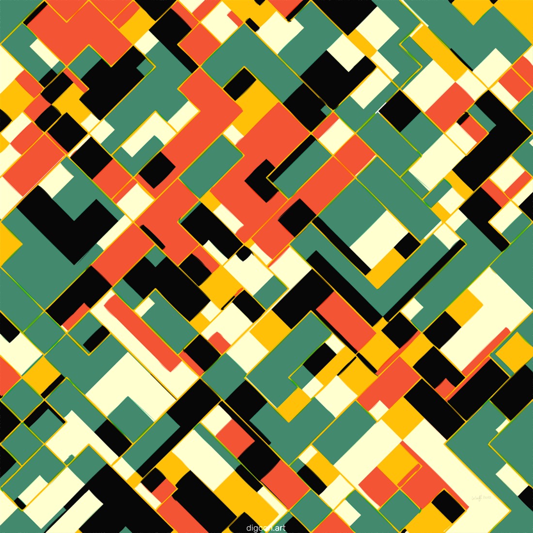 Artwork named: Tableau In 5 Colors