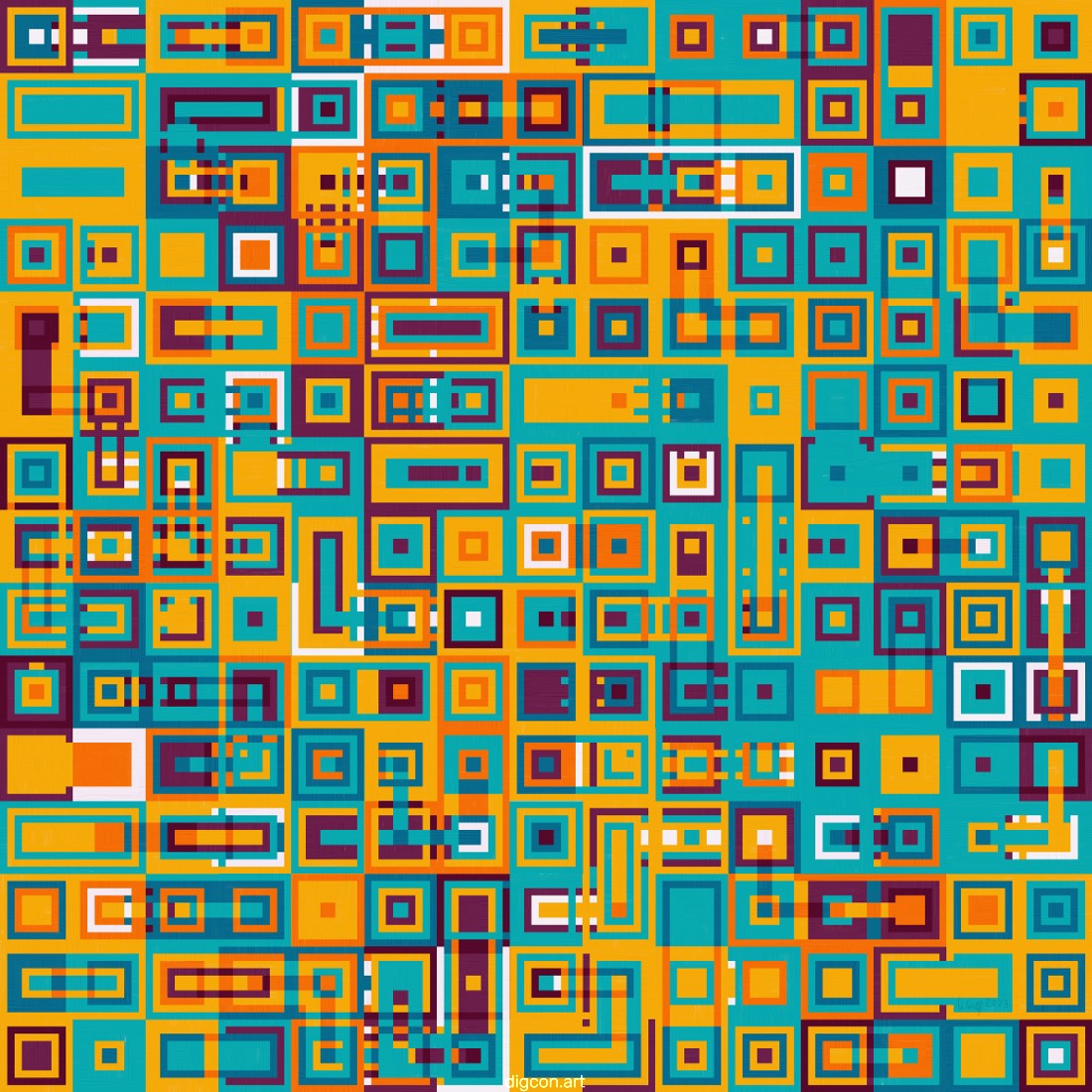 Artwork named: Teal Orange Tableau