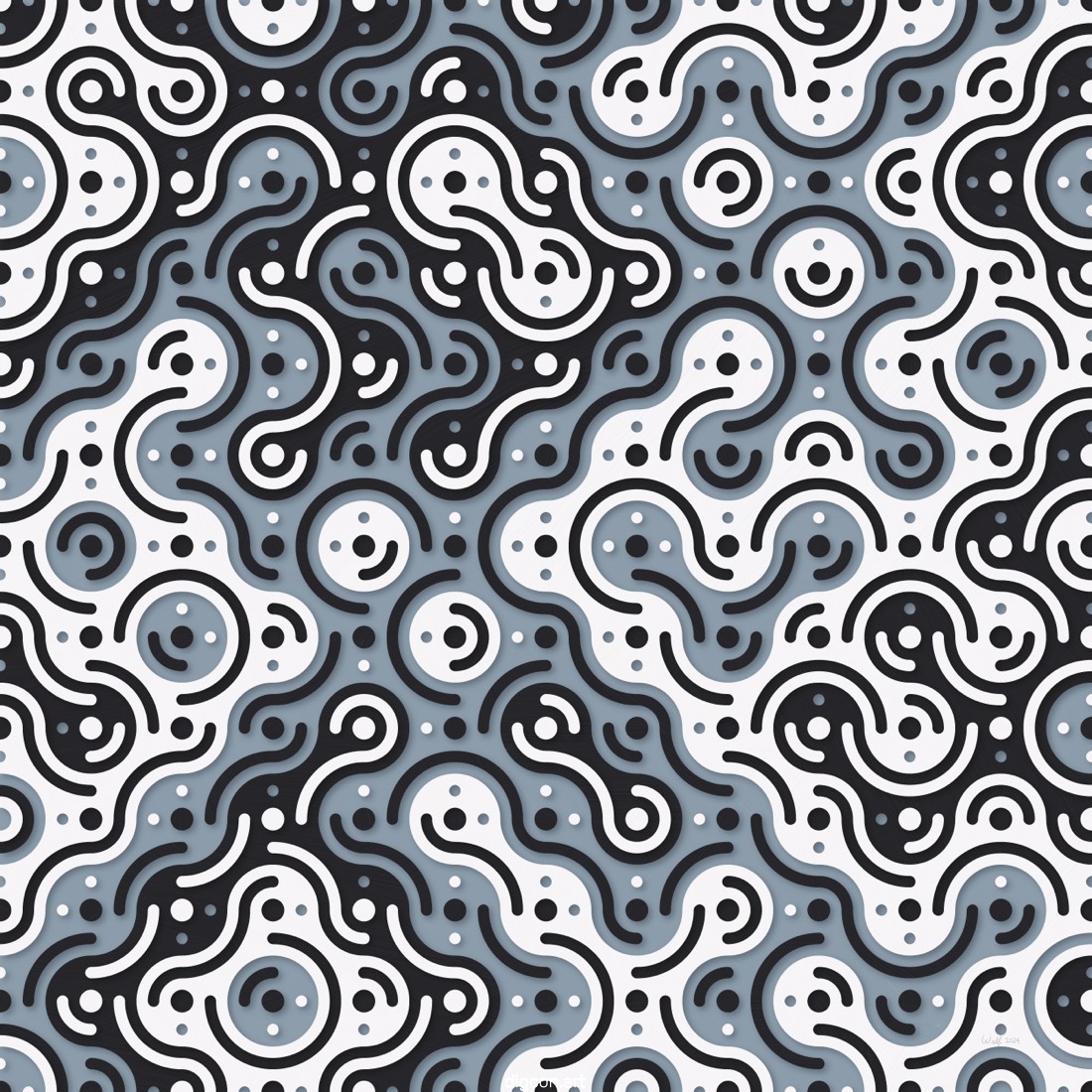 Artwork named: Three Color Eddies