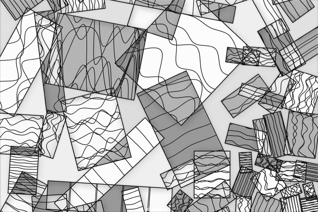 Artwork named: Tumbling With Squiggles