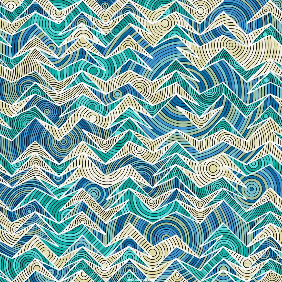 Artwork named: Turbulent Green Sea