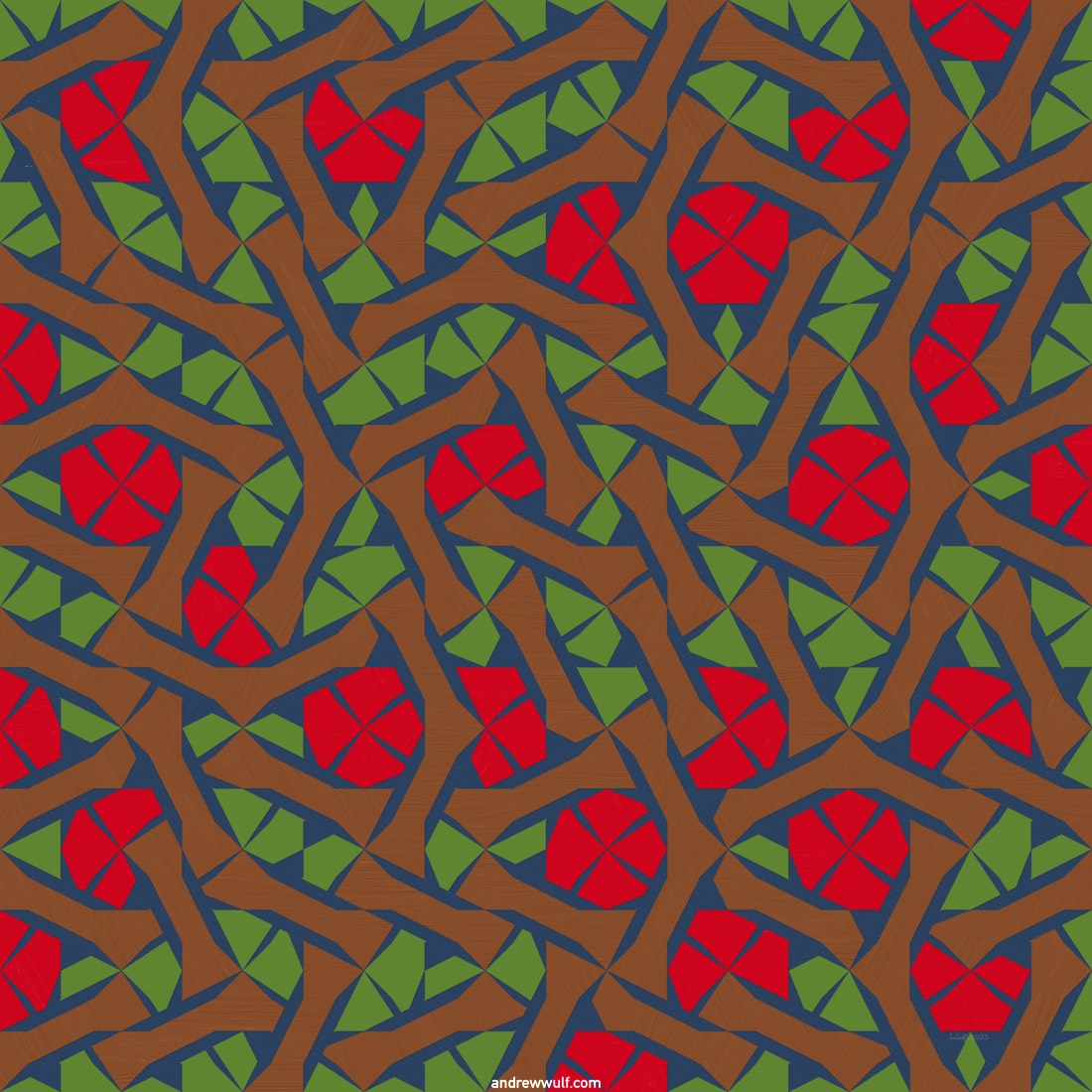 Artwork named: Twigs, Leaves And Flowers