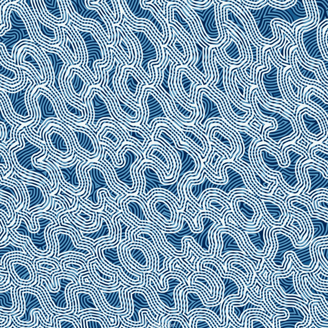 Artwork named: Waves In Blue